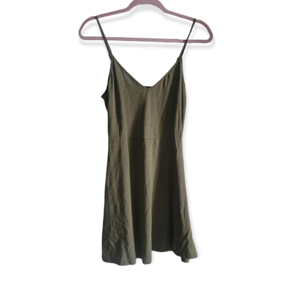 H&M Divided | Spaghetti Strap Dress | Olive Green Dress | Size Small